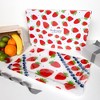 Pavilion Gift Company - Strawberries - 16.75" x 11" Glass Serving Tray - Serving Trays - 4 of 4
