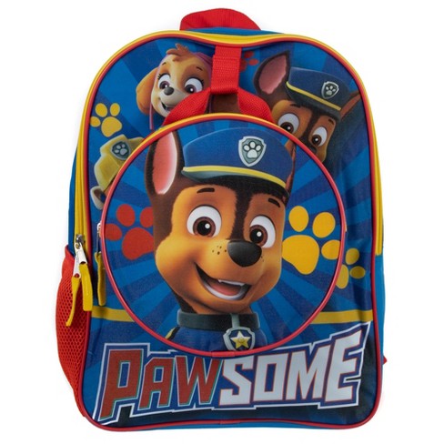 Paw Patrol Backpack Set Kids 5 Piece 16 Backpack Lunchbox Utility Case  Rubber Keychain Carabiner