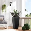 Okak 25" H Tall Metal Tapered Planter, Large Garden Pot with Drainage Hole and Rubber Plug for Home, Patio, Commercial Spaces - 2 of 4