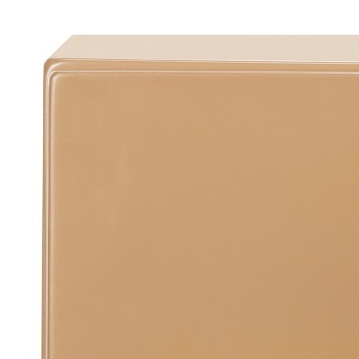 Raquel Light Brown and Gold 3-Drawer Chest