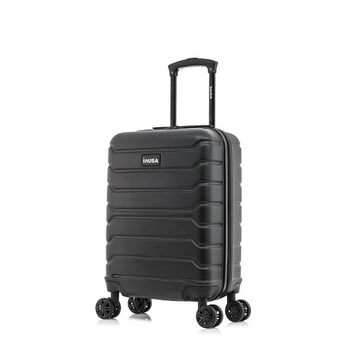 Wrangler 4 Piece Rolling Hardside Luggage Set, Black