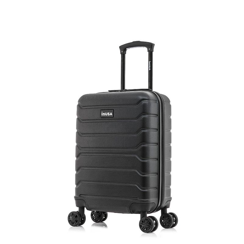InUSA Trend Lightweight Hardside Carry On Spinner Suitcase - Black