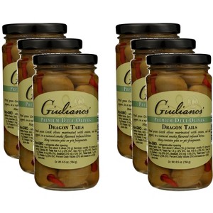 Giuliano Dragon Tails Olives - Case of 6 - 7 oz. - 1 of 3