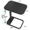 TV tray table, adjustable height and 90 ¡ã flip panel design, sofa armrest end table - 2 of 4