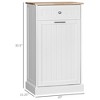 Kitchen Tilt Out Trash Bin Cabinet Free Standing Recycling Cabinet Trash Can Holder With Drawer - 3 of 4