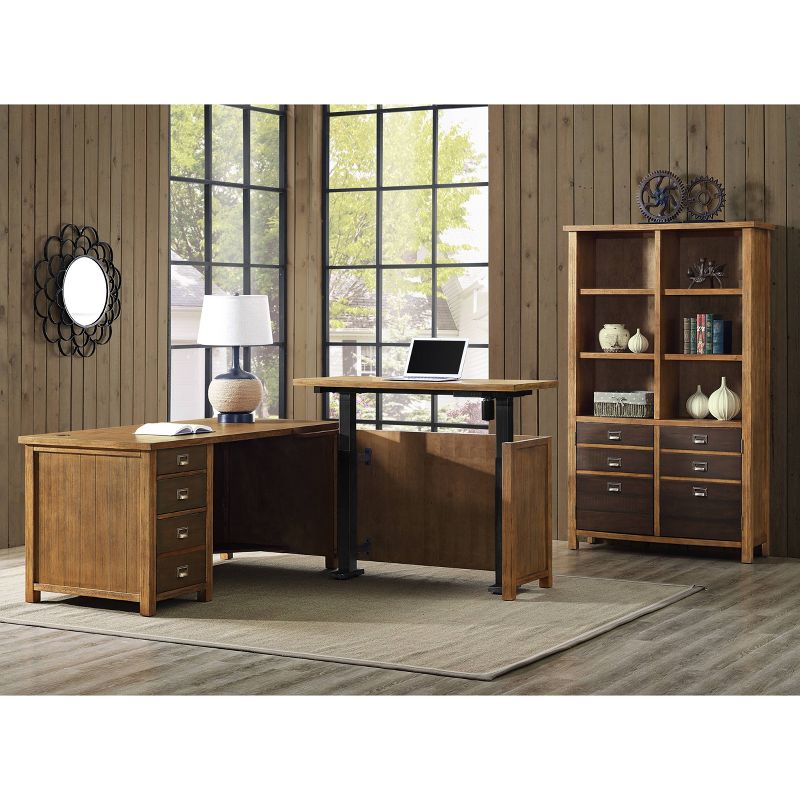 72&#34; Heritage Bookcase Brown - Martin Furniture, 4 of 5