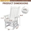 Karl Home | 32 in. Solid Wood Patio Glider Chair with Cup Holder - 2 of 4