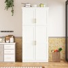 KTMBDW Kitchen Pantry Cabinet, Pantry Storage Cabinet with Adjustable Shelves and 8 Pull-out Trays, Sideboard Buffet Cupboards Storage Shelf - 2 of 4