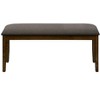 Monarch Specialties Bench 44 inch Rectangular Upholstered Wood Dining Room Kitchen Entryway Brown Solid Wood Brown Fabric Transitional - 4 of 4