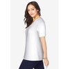 Jessica London Women's Plus Size Stretch Cotton Square Neck Tee - 4 of 4