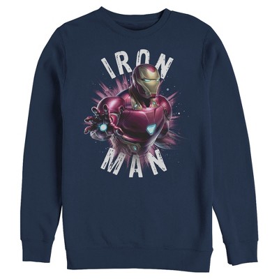Men's Marvel Avengers: Endgame Iron Man Space Poster Sweatshirt - Navy ...