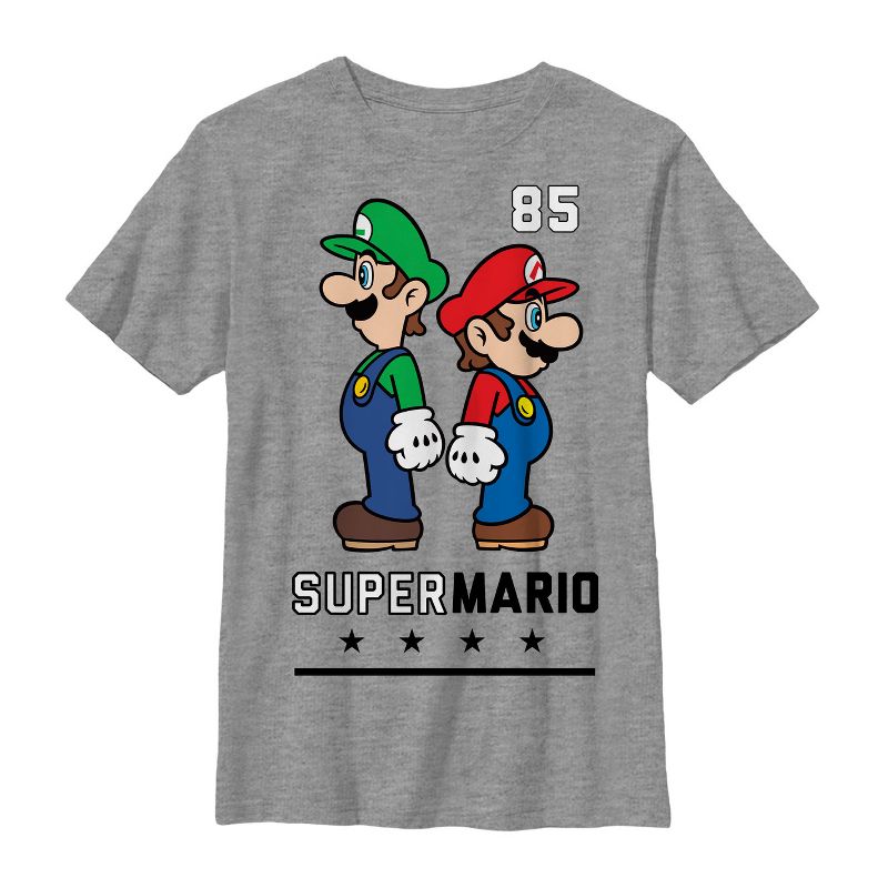 Boy's Nintendo Mario and Luigi Back to Back T-Shirt, 1 of 5