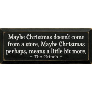 Slickblue Grinch Christmas Quote Wood Sign – Maybe Christmas Means More – Rustic Holiday Wall Decor 7x18, Color Options - 1 of 3