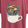 Women's - Instant Message - Coffee Cup Flowers Short Sleeve Graphic T-Shirt - 2 of 4