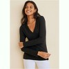 VENUS Womens Ribbed Long Sleeve V-Neck - 2 of 4