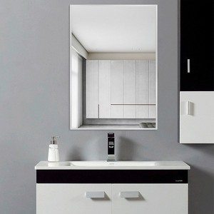 Dovelina Modern Rectangle Metal Frame Bathroom Vanity Mirror Decorative Wall Mirror - 1 of 4