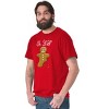 Men's Funny Christmas Oh Snap Gingerbread Graphic T Shirt Brisco Brands - 4 of 4
