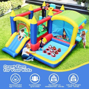 7 In 1 Inflatable Bounce House With BallPit Slide Toddler Jump Bouncy Castle For Indoor Outdoor Party - 1 of 4