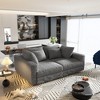102.4'' Plush Corduroy U-Shaped Sectional Sofas with 2 Movable Ottomans, Deep Seat and Convertible Lounge Chair - 4 of 4