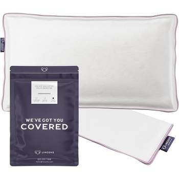 Lincove Cotton Sateen Pillow Protector - Zippered Cover for Pillows - 500 Thread Count Luxury - Dust Protection, Easy-Care