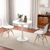 Tangkula 3 Piece Dining Kitchen Set Modern Round DiningTable Chairs Set for Small Space - 2 of 4