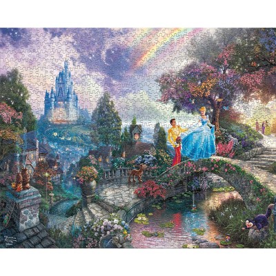 Ceaco Disney Thomas Kinkade: Cinderella Wished Upon a Dream Oversized Jigsaw Puzzle - 1000pc_3