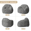 Plush Lazy Sofa with Armrest, Adult Bean Bag Couch, Soft Fluffy Lounge Chair for Reading, High-Density Foam Floor Sofa for Living Room Office - 3 of 4