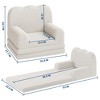 Kids Couch, 2-in-1 Convertible Toddler Sofa Chair, Soft Fold Out Couch Lounger - 2 of 4
