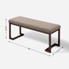 TiramisuBest Handcrafted Mango Wood Bench – Rustic Boho Dining Bench, Natural Wood Finish & Eco-Friendly Design - 3 of 4