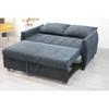 57.48" Velvet Loveseat Sofa with Adjustable Back, Ergonomic Design - 3 of 4