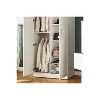 HomeStock Viviane Contemporary Wood Closet with Hanging Bars and Five Shelves in White - 4 of 4