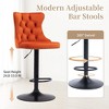 QingMoon Swivel Bar Stools Set of 2, Adjustable Barstools, Velvet Tufted Counter Height Chairs with Nailhead Trim for Kitchen Island, Home Pub - 2 of 4