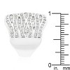 Slickblue Women’s Wide Cubic Zirconia Pave Abstract Ring – Rhodium-Plated with Sparkling Round Stones, Sizes 5-10 - 4 of 4