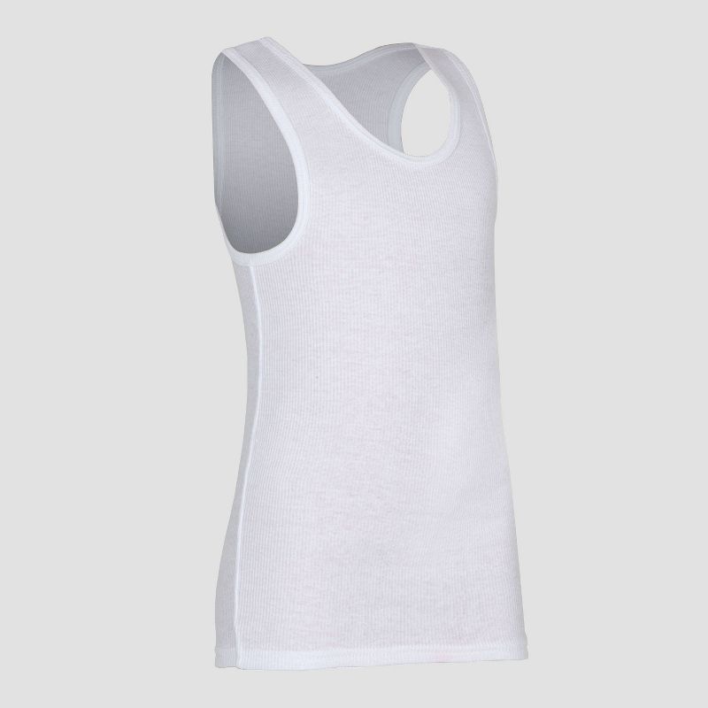 Fruit of the Loom Boys' 5pk Tank Top A-Shirt - White, 3 of 7