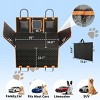 Dog Car Seat Cover with Hard Bottom,Back Seat Extender for Large Dogs, Mesh Window and Pockets,Fits Car SUV Truck–LAOTIES - 2 of 4