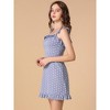 Allegra K Women's Printed Sleeveless Ruffle Tie Shoulder Summer A Line Mini Dress - 2 of 4