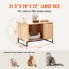VEVOR Cat Litter Box Enclosure, Hidden Litter Box Furniture, Wooden Cat Washroom Indoor with 2 Doors & Study Metal Legs, Cat House Cabinet Hidden - 4 of 4
