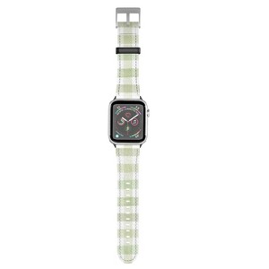 Ninola Design Watercolor Gingham Salad Green 42mm/44mm Silver Apple Watch Band - Society6 - 1 of 3