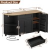 Aheaplus 55" Coffee Bar Cabinet with Adjustable Shelves and Drawers, Corner Buffet Cabinet with Wine Rack - 3 of 4