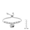 Steeltime Ladies stainless steel box chain drawsting bracelet with "Mama & her peanuts" elephant charm and stainles steel beads. - 3 of 4