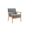 Solid Wood Loveseat and 2 Chairs Set with Full Foam Seats for Living Room - 4 of 4