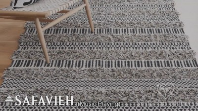 Hand-Tufted Artisan Black and Ivory Wool 4' x 6' Area Rug