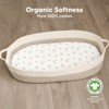 KeaBabies Organic Bassinet Sheet for Baby Girls, Boys, 2-Pack Soothe Bassinet Fitted Sheets, Bedside Bassinet Mattress Sheet - 2 of 4