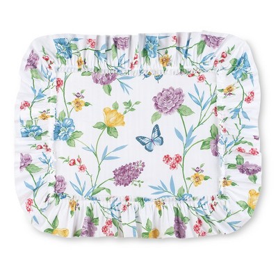 Collections Etc Butterfly Joy Plisse Pillow Sham Set 26" x 20"