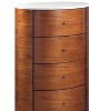 NicBex 5 Drawers Dresser for Bedroom,Walnut Chest of Drawers with Marble Table,Modern Wood Dressers for Closet,Living Room,Hallway,Walnut - 3 of 4