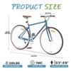 INFURNIC Bicycles Single Speed Retro 700C Road Bike with Steel Frame and Double Caliper Brakes for City Riding, Blue, 64.97"*24.41"*38.52" - 4 of 4