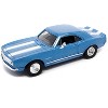 1967 Chevrolet Camaro Z-28 Blue 1/43 Diecast Model Car by Road Signature - 2 of 3