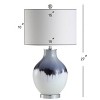 27" Glass/Metal Mia Table Lamp (Includes LED Light Bulb) Blue - JONATHAN Y - 4 of 4