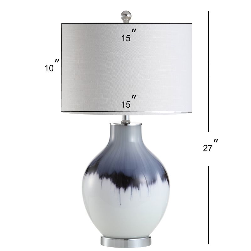 27&#34; Glass/Metal Mia Table Lamp (Includes LED Light Bulb) Blue - JONATHAN Y, 5 of 7