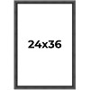 PosterPalooza | Refined Black Picture Frame - UV Acrylic, Foam Board Backing, Hanging Hardware - 2 of 4